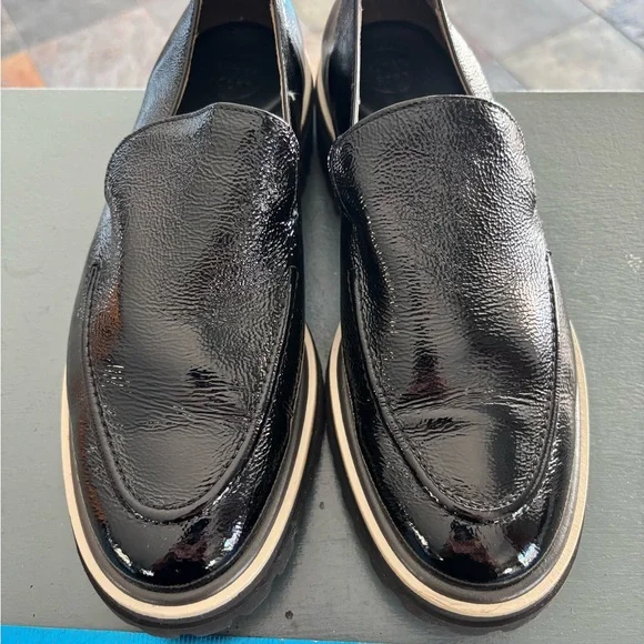 Paul Green Naomi Black Crinkled Patent Platform Super Soft Loafer- NWOT 8.5 size - Picture 7 of 9